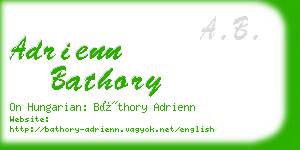 adrienn bathory business card